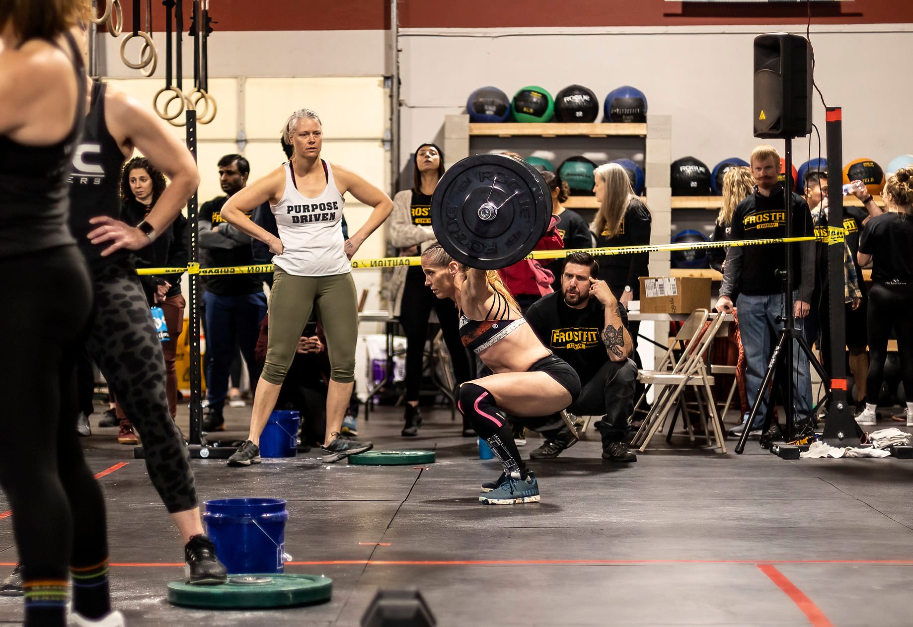 overhead squats at crossfit competition colorado springs www.crossfitmomm.com