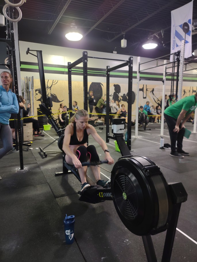 rowing at festivus games crossfit competition