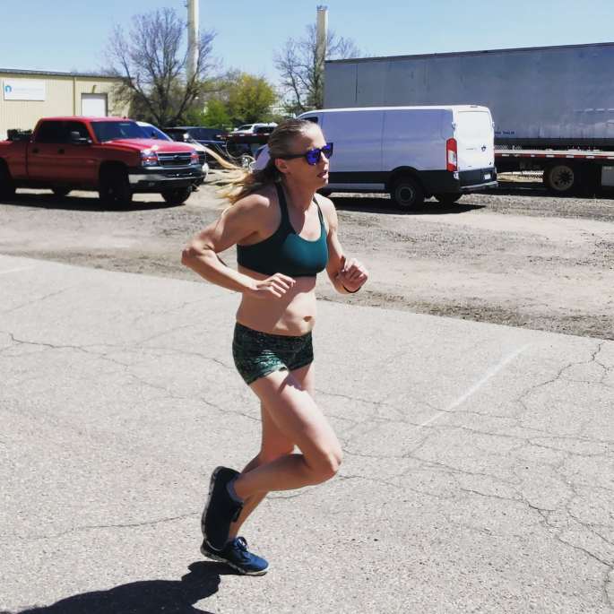 running at a crossfit competition